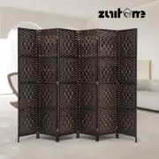 ZUNI 6 Panel Room Divider Privacy Screen Partition Foldable Brown