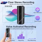 16/32GB Mini Digital Voice Activated Recorder Hidden Audio Recording MP3 Device