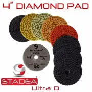 Stadea 4" Diamond Granite Polishing Pads Set For Granite Quartz Stones Polishing