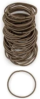 Heliums Thin Hair Elastics - Light Brown - 2mm Ties for Thin Hair, 1.75 Inch, Medium Hold No Damage Ponytail Holders - 40 Count