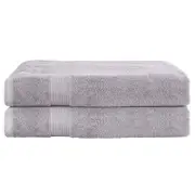 Timeless Living 2 Pack Bath Sheets Set Cotton Extra Large Towel Grey