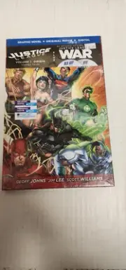 Justice League Vol. 1: Origin Book and DVD Set by Geoff Johns (2015, Hardcover)