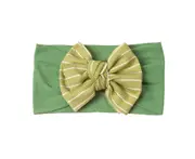 Baby Headband Comfortable to Wear All-match Soft Infant Toddler Washable Anti-fade Bow Hair Band Birthday Gift -Green