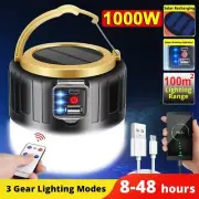 Outdoor Camping Tent Light Usb & Solar LED Lantern Hiking Lamp Rechargeable