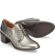 Sofft Women's Copper Patience Metallic Oxford Pump Lace Up Block Heel Sz 7M