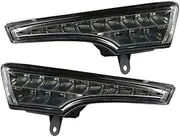 ZYBUFON Car Flashing 1 Pair Compatible for Nissan Teana Altima 2013 2014 2015 2016 Daytime Running Lights Fog Lamp Cover Daylight(White and Yellow)