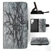 FLIP CASE FOR SAMSUNG GALAXY|PIET MONDRIAN - GRAY TREE ART PAINT