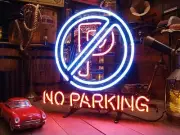No Parking 20"x16" Neon Sign Lamp Light Handmade Shop Show Wall With Dimmer