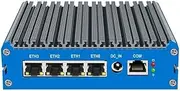 UDPTCP Fanless Mini PC N150 with DDR5 M.2 Nvme 4*i226 2.5G LAN, 2*USB2.0, 2*USB3.0,HDMI,DP,SIM Card Slot,Mini Desktop Computer Support Dual Band WiFi for Industry Business,4GB RAM 128GB SSD