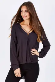 Marisa Cross Over Blouse--SAS-10745TWSS