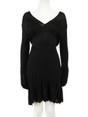 M Missoni Black Textured Knit Dress