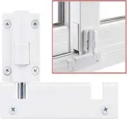Patio Sliding Door Security Foot Lock Kick Lock, Fits on Top Rail-Childproof Patio Door Guardian-or Bottom Rail-Foot Operated-Keep Your Family Safe and Secure(1 Pack,White)