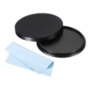 49mm Lens Filter Stack Cap, Aluminum Lens Cap with Cleaning Cloth