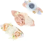 ANDRESLAD 3pcs Flower Headband for Newborns Floral Hairbands for Comfortable Elastic Design for Photoshoots Birthdays and Everyday Wear