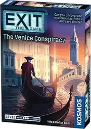 EXIT: The Game - The Venice Conspiracy, at-Home Escape Room, Italy, Cooperative Mystery Game, Brainteasers