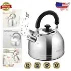 5L Whistling Tea Kettle - Stainless Steel Elegant Teapot with Cool Touch Handle