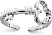 [JewelryWeb] 925 Sterling Silver Polished Key toe ring
