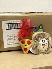 24 Pack Quirky Kitty Pizza & Hedge Hog Catnip & Silvervine Inside Cat Toy Case