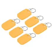 6Pcs IC Card M1 Key Fobs RFID Proximity 13.56MHz Read Only Smart Tag Yellow