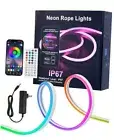 LED Neon Rope Light Neon Rope Light App Control,IR Remote,Music 50FT Multicolor