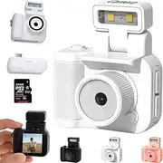 Mini Camera,Miniretroflex Nostalgic Camera,Retro Snap Camera,1080P Hd Mini Camera with LED Flash Light,Mini Camera Keychain,Keychain Camera for Travel