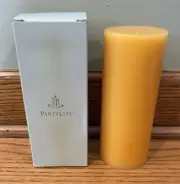 NEW PartyLite AMBER DREAM 3 x 7 Flat Top Pillar Candle C37741 Sandalwood Musk