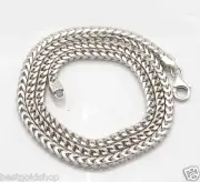 28" 4.3mm Mens Anti-Tarnish Solid Franco Chain Necklace Solid Sterling Silver