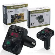 SPORX Handsfree Call Car Charger,Wireless Bluetooth FM Transmitter Radio Receiver,Mp3 Audio Music Stereo Adapter,Dual USB Port Charger Compatible for All Smartphones,Samsung Galaxy,LG,HTC,etc.