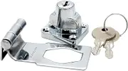 Zinc Alloy 90 Degrees Keyed Hasp Lock Twist Knob Keyed Lock Hasp for Doors Cabinet