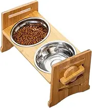 Elevated Dog Bowls - Adjustable Dog Bowl Rack | Adjustable Raised Dogs Bowl Stand | Portable Dogs Bowls Stand | Multifunctional Pet Dishes for Cats, Mountaineering, Travel, Camping