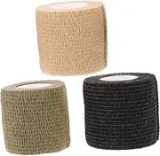 Kisangel 3 Pack Camouflage Elastic Tape Stretchy Compression for Sports Hunting Ankle Wrist Knee Protection