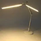LED Desk Lamp With Round Base Double Head Folding Eye Care Swing Arm Desk La GS0