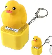 Keyboard Fidget Keychain, Duck Key Pendant, Light Up Stress Toy, Sound Effect, LED Light, 7x5.5x2.5cm, for Kids, Teens, Adults