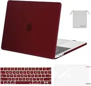 MOSISO Compatible with MacBook Pro 13 inch Case M2 2025, 2024, 2023-2016 A2338 M1 A2251 A2289 A2159 A1989 A1708 A1706, Plastic Hard Shell&Keyboard Cover&Screen Protector&Storage Bag, Burgundy