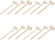 HONITANO 12Pcs Mini Wooden Hammers for Creative Pounding Safe Construction for Cake Decorating and Crab Opening Compact for