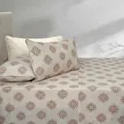 Bed Set Cover Set Sheets & Pillow Single/Double/King Elegant Oriental Beige