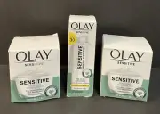 2) Olay Sensitive Soothing Moisturizer & 1) Olay Sensitive Sunscreen 1.7 OZ New