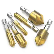 6pcs Chamfer Countersink Deburring Drill Bit Set