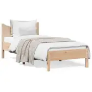 NNEVL Bed Frame 90x190 cm Solid Wood Pine