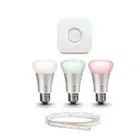 Philips Hue Wi-Fi Starter Kit/2.0 Bridge/Colour E27 LED Light Bulb/2m Lightstrip