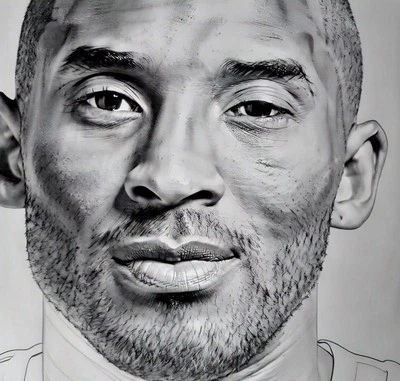 Kobe Bryant Pencil Drawing Art 8X12 Laminated
