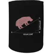 Alcohol Stubby Holder - Hippo Triangle - Funny Novelty Birthday Gift Joke Beer Can Bottle Coolie