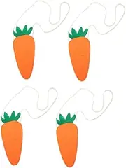 CORHAD 4pcs Carrot Buns School Bag Accessories Carrots Bag Carrots Carrot Shape Drawstring Bag Bunny Bag Girl Wallet Purse Non-Woven Fabric Orange