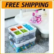 2 Packs of 17 QT Plastic Storage Bins - Stackable Craft Organizers with Trays