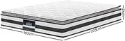 Giselle Bedding Mattress Kinge Single Bed Mattresses Innerspring Bonnell Spring Foam Breathable Pillow Top 21cm Thickness, 5Yrs Warranty, White with Vacuum Packed