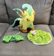 NWT Build A Bear Leafeon w/ Pajamas & Cape - No Sound