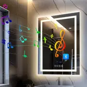 Bluetooth Speaker LED Bathroom Mirror with Dual Lights