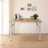 在飛比找momo購物網優惠-【AOTTO】免組裝寬大折疊木紋書桌-100公分(懶人桌 邊