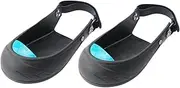 Oshhni 2 Pieces Anti Smashing Shoes Covers Overshoes Workplace Cover for Workplace, Rubber Adjustable Straps Toe Cap Safety Overshoe, XL
