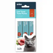 6 Pack Cat Treat Tuna Puree Sachets